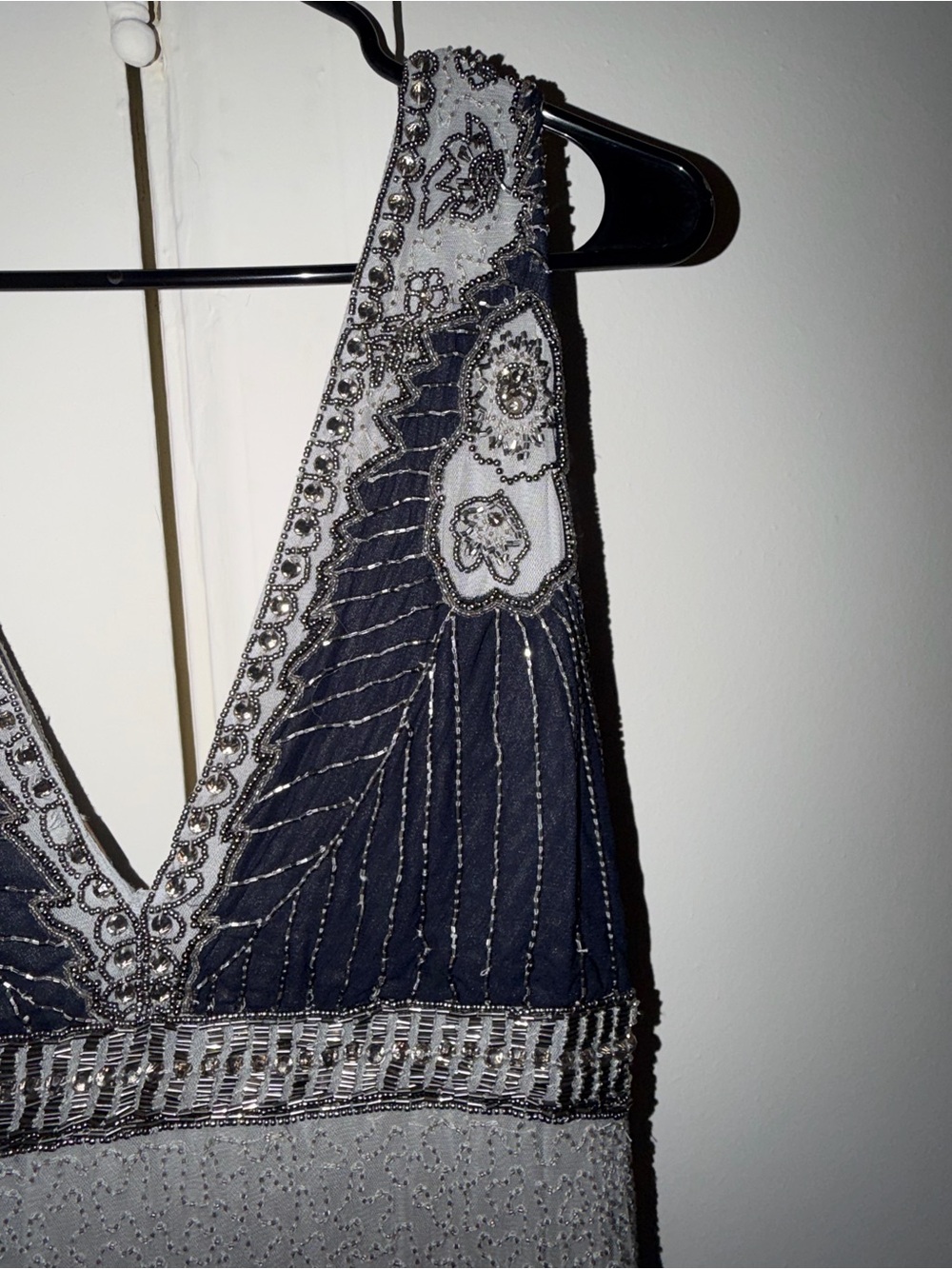 Free People Moondust Beaded Mini Dress in Silver - Picture 7 of 10